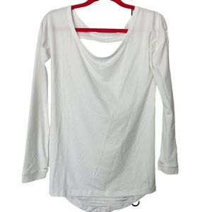 Handful Women's White Athletic Long Sleeve Work Out Top Size Extra Small